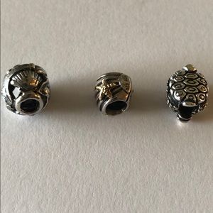 Sterling Silver “Beach” Charm Spacers